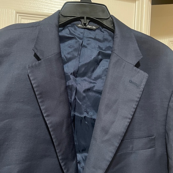 Ermenegildo Zegna Saks Fifth Avenue Wool Blue Tailored Formal Suit Jacke…‎ - Picture 5 of 16